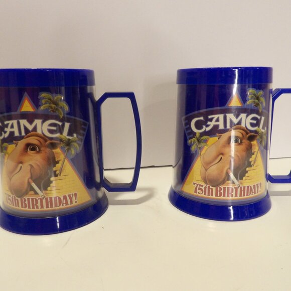 +* Vintage 1988 Camel Cigarettes 75th Anniversary Mug Lot of 2 Thermo Serv - Picture 3 of 7